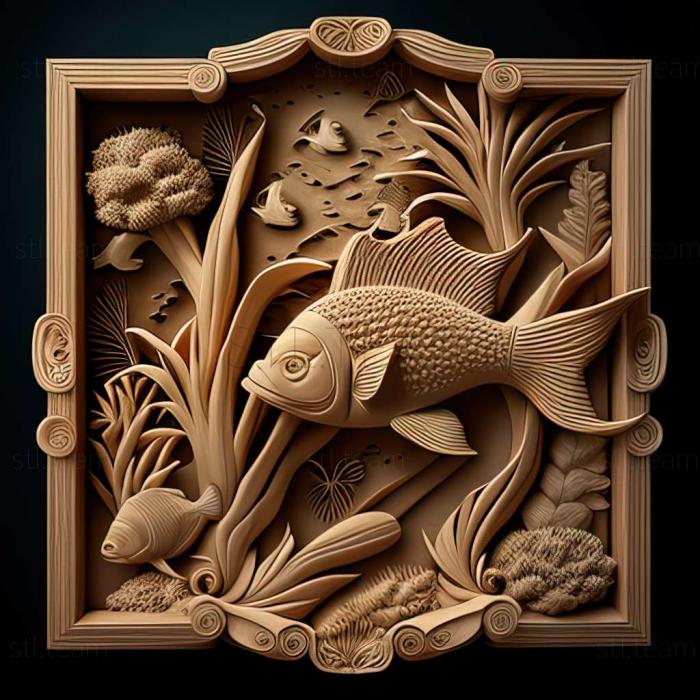 3D модель Панда рыба рыба (STL)
